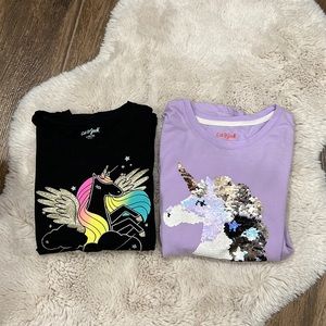 2 Cat & Jack long sleeve shirts. Large 10/12